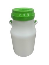 Milk Container/churn plastic (round) with screw lid - 2 litre capacity
