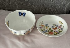 Aynsley Cottage Garden Bowl and Trinket Dish Fine Bone China