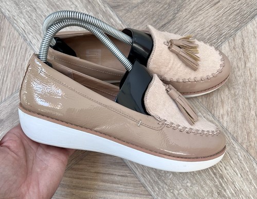 Fitflop moccasin paige leather - moccasin,