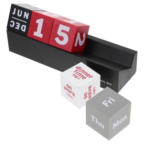 Wooden desk calendar perpetual - wooden,