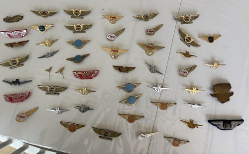 Vintage airline wings badges - vintage,