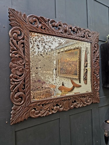 Antique carved walnut wall - antique,