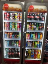 SINGLE GLASS DOOR DRINKS DISPLAY COOLER SHOP FRIDGE BOTTLE CHILLER 