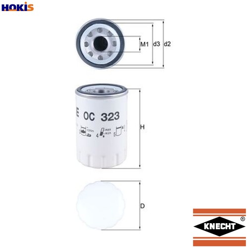 Oil filter 323 for daimler - oc,