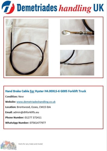 Hand brake cable - brake, for