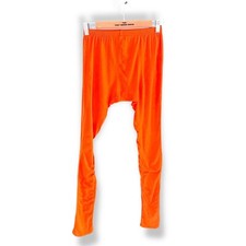 Ladies Orange Roshan Silky Stretch Indian Churidar Trousers Size Large