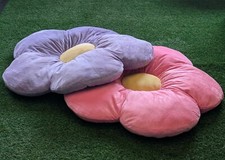 Lilac Soft Flower Pillow Floor