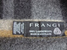 Vintage Frangi 100% Lambswool Scarf Made In Scotland.
