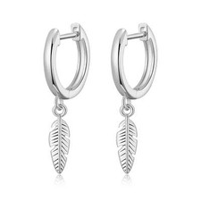 Silver Plated Feather Charm
