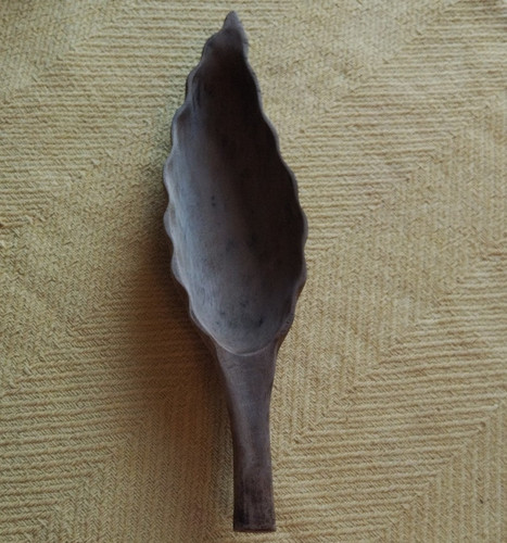 Hand carved wooden leaf - hand-carved,