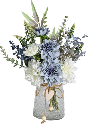 Artificial flowers with - flowers, vase