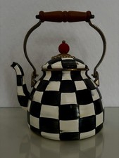 Mackenzie Childs Courtly Check 2 Quart Tea Kettle🖤🤍
