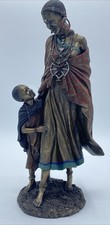 Maasai Xystos Karama Engai's Blessing Cold Cast Bronze Figurine Sculpture