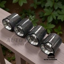 4 x BMW M2/M3/M4/M5 Triple Black Carbon Fibre Exhaust Tips F87/F80/F82/F83/F10