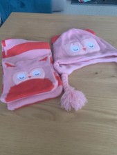 Pink Owl Hat And Scarf From