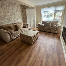 Ark Future Full Set Malibu Chesterfield Sofa 3+2 Seater with Glass Coffee Table