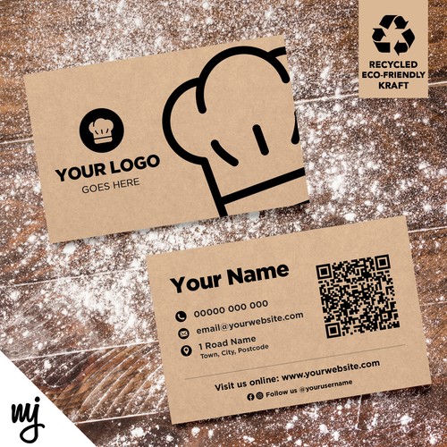 Kraft business cards eco - business,