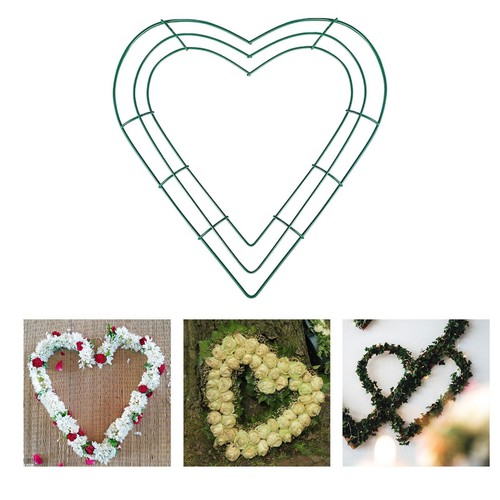 Heart shaped wire wreath - wire, frame