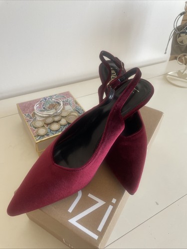 Linzi wine red sling back - linzi,
