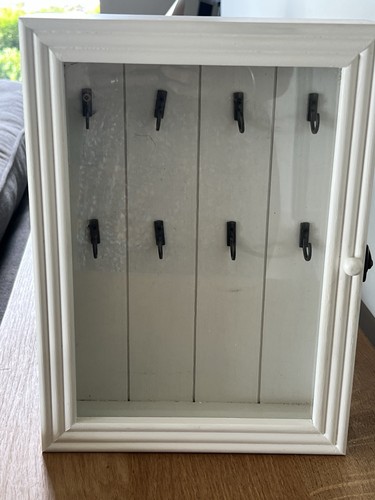 Wooden key cabinet white - key,