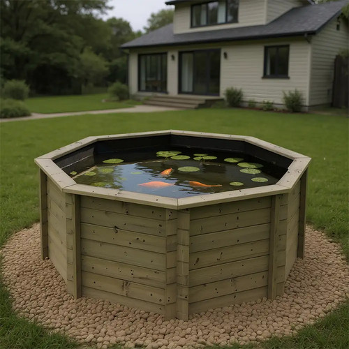 Wooden koi pond 8ft - koi, –