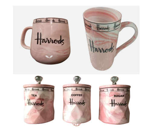 Harrods mug canister pink - canister,