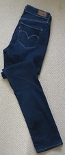 WOMENS LEVI'S DEMI CURVE DARK BLUE SLIM FIT JEANS. W26 L32