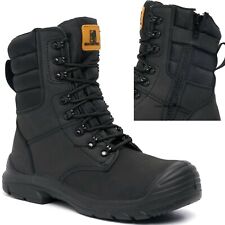 MENS NUBUCK WATERPROOF COMBAT SAFETY WORK BOOTS STEEL TOE CAP  MILITARY SIZE UK
