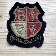 BEAUTIFUL OLD 1950s THE REFEREES ASSOCIATION GOLD WIRE EMBROIDERED BLAZER BADGE