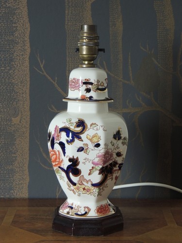 Vintage table lamp blue - vintage,