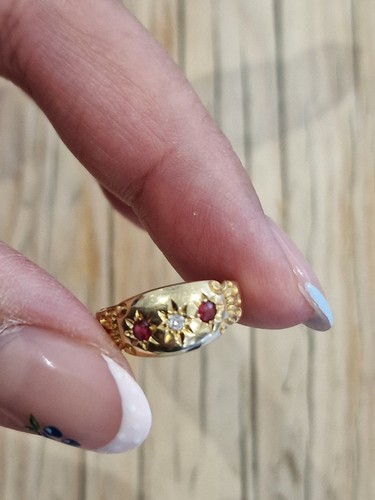 Victorian 9ct gold gypsy - victorian,