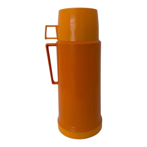 Vintage orange thermos vacuum - orange,