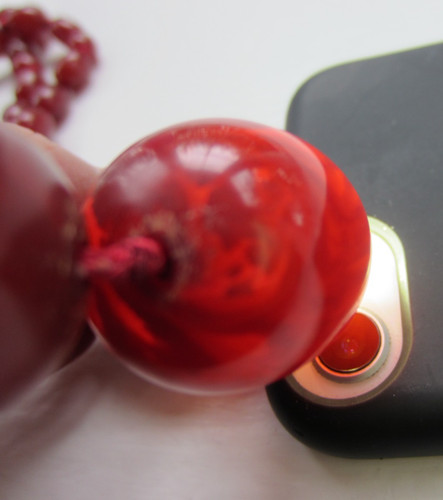 Vintage cherry amber bakelite - amber,