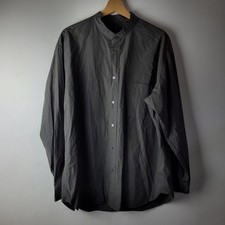 Uniqlo +J Men Size L Dark Grey 100% Cotton Oversized Shirt Casual Smart Relax