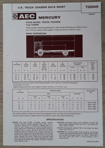 Aec mercury brochure - /, leaflet