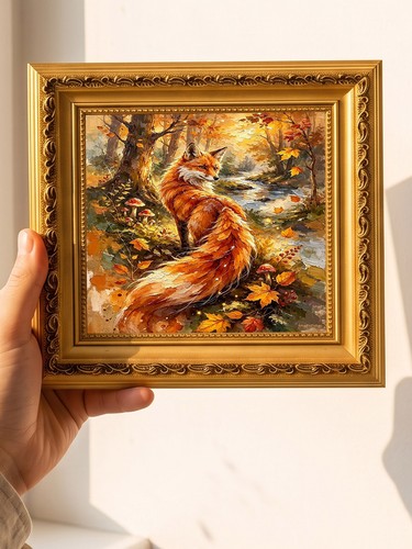 Autumn forest red fox - autumn,