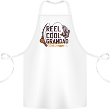 Reel Cool Grandad Funny Fishing Fisherman Cotton Apron 100% Organic