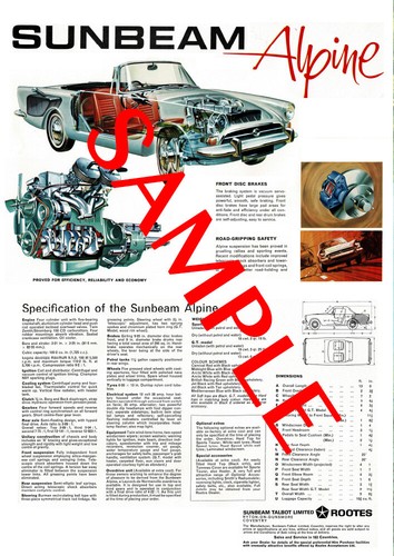 Sunbeam alpine series - sunbeam,