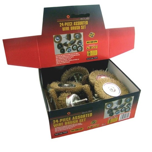 24pc wire brush set drill - set,