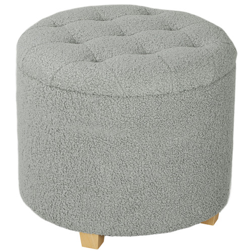 Ottoman round 45x41cm dark - ottoman,