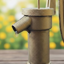 Cast iron hand pump - cast, decorative