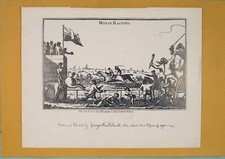 Original Old Antique Print