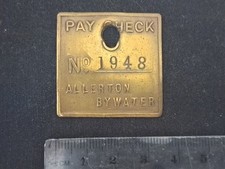 Allerton Bywater Pre 47 Colliery Check No 1948.