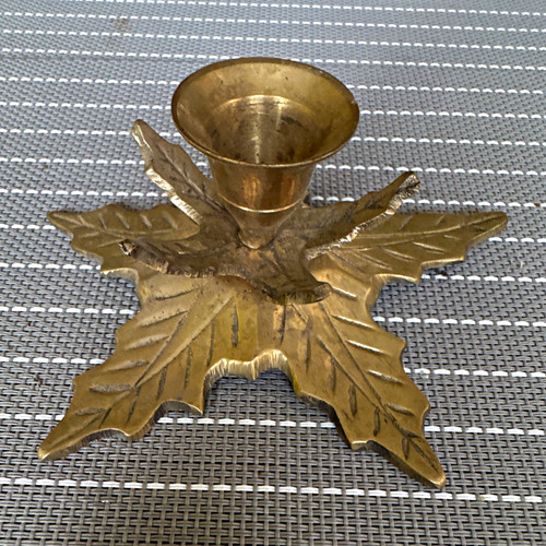 Antique gold tone metal - metal, leaf
