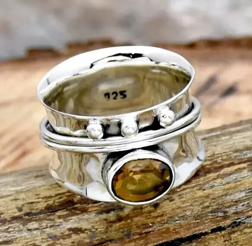 Spinner citrine ring 925 - spinner,
