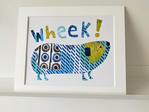 Guinea pig art print nursery - art,