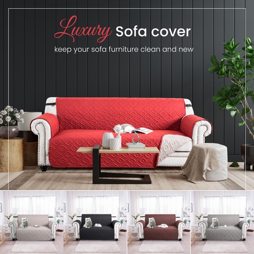 Quilted sofa cover furniture - sofa,