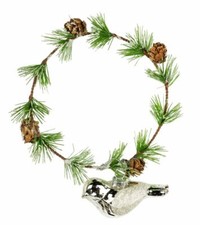 Bird with Pine Wreath