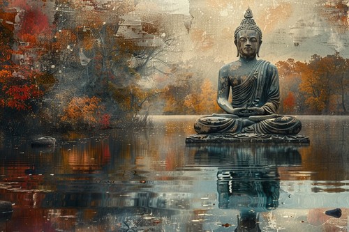 Buddha zen canvas picture - buddha,