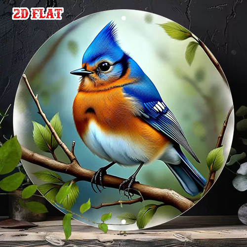 Cute metal bird plaque wall - cute,